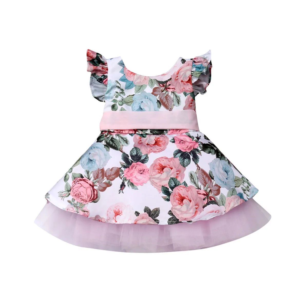 Summer Princess Dress Toddler Newborn Baby Girls Clothes Flower Lace Tutu Party Wedding Birthday Dresses Clothing 1-4 Years