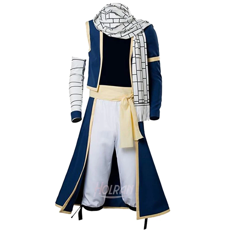 HOLRAN Natsu Cosplay Costume Natsu Dragneel Suit Full Set Lucy Lover Scarf Halloween Party Dress uniform Costume