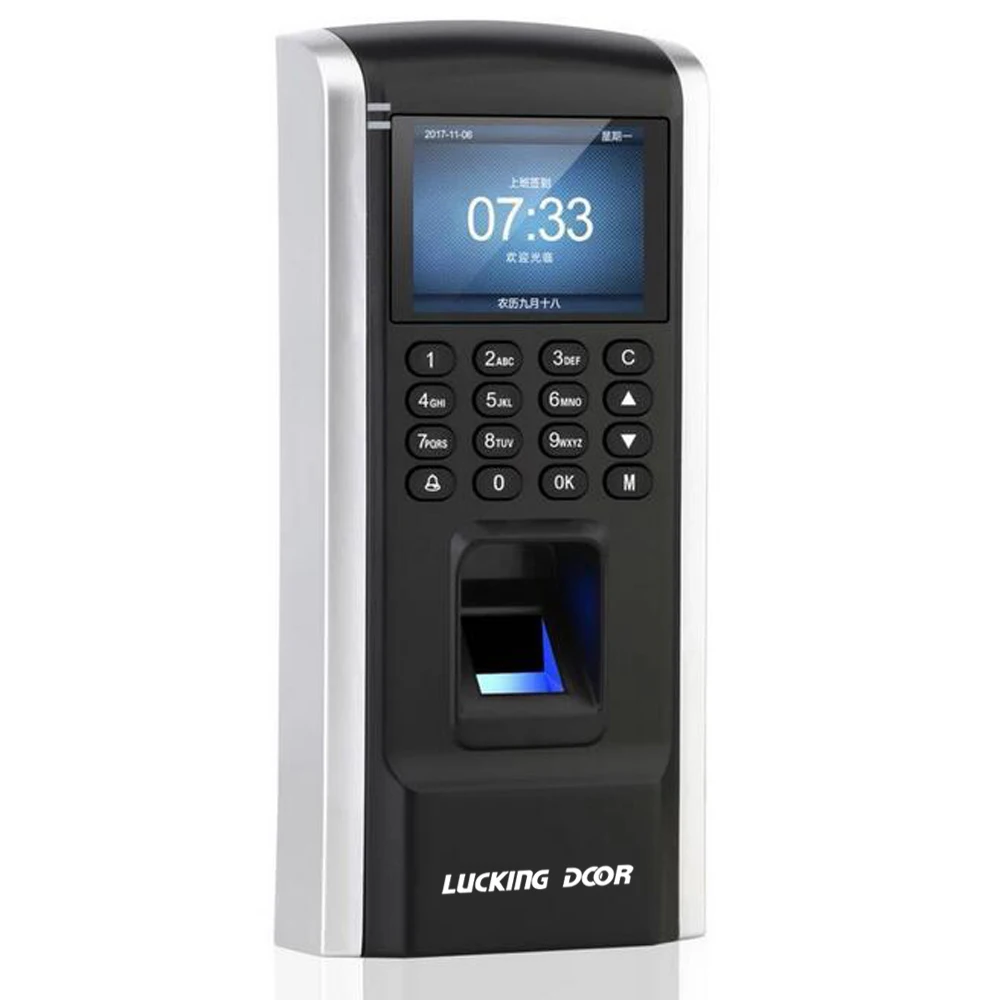 Keypad fingerprint access control employee attendance RFID biometric access TCP / IP USB port 125KHZ Access control system Y-08