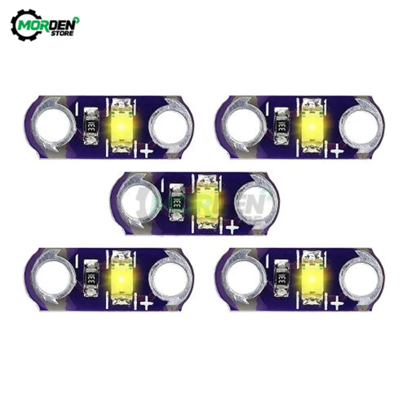 5pcs 3V-5V 40MA Mini LilyPad LED Module SMD LED Equipment for Arduino Light Module Red/Blue/Yellow/Green/White Board