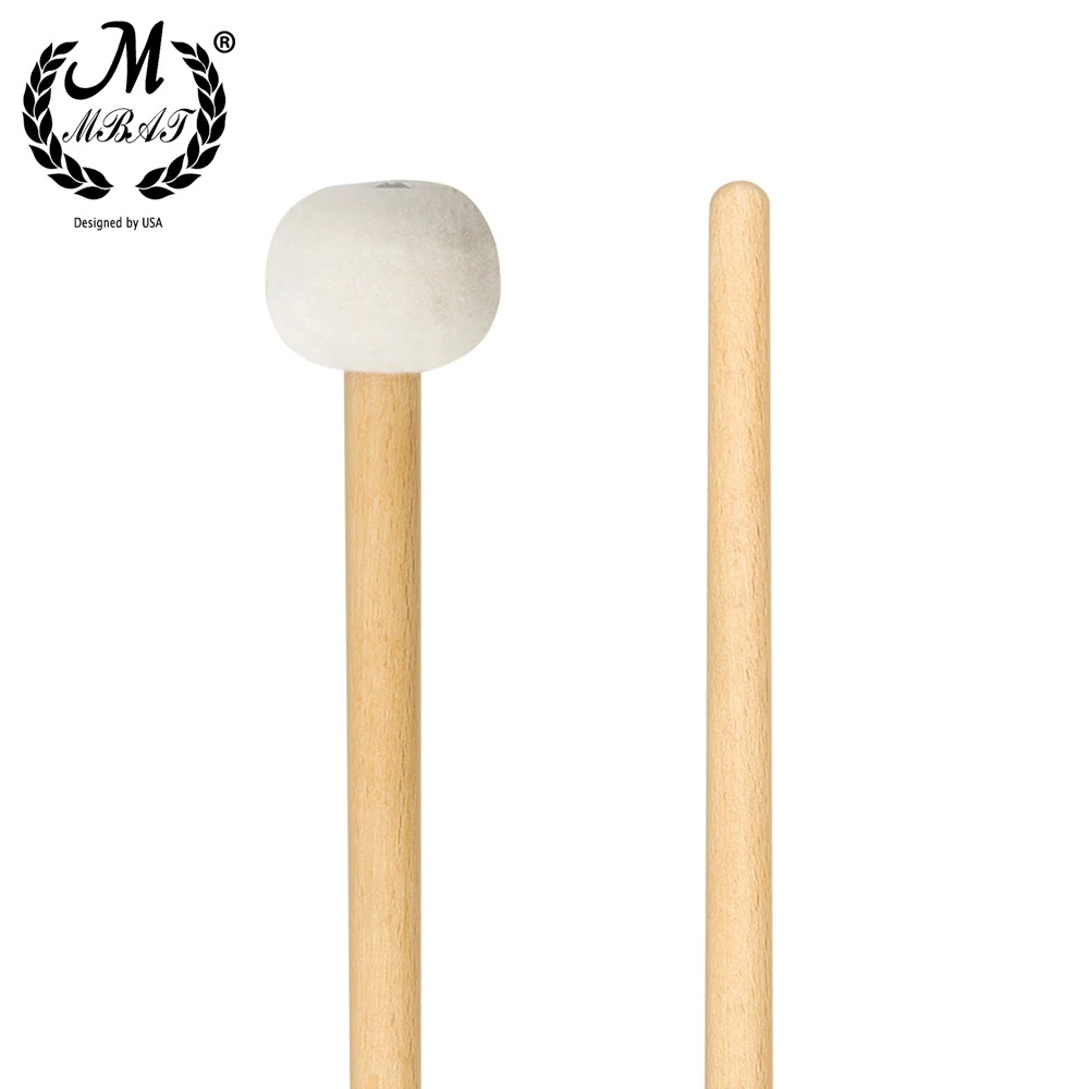 M MBAT 1 Pair Of Bass Drumstick Mallet Head Nylon Wool Felt Timpani, Marching Drum, Army Drum Drumsticks, Percussion Accessories