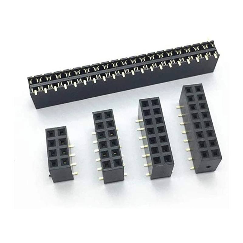 10PCS 1.27MM /2.0MM 2*2/3/4/5/6/7/8/9/10/12/16/20/40/ PIN SMD Double Row Female Socket Female Header Connector