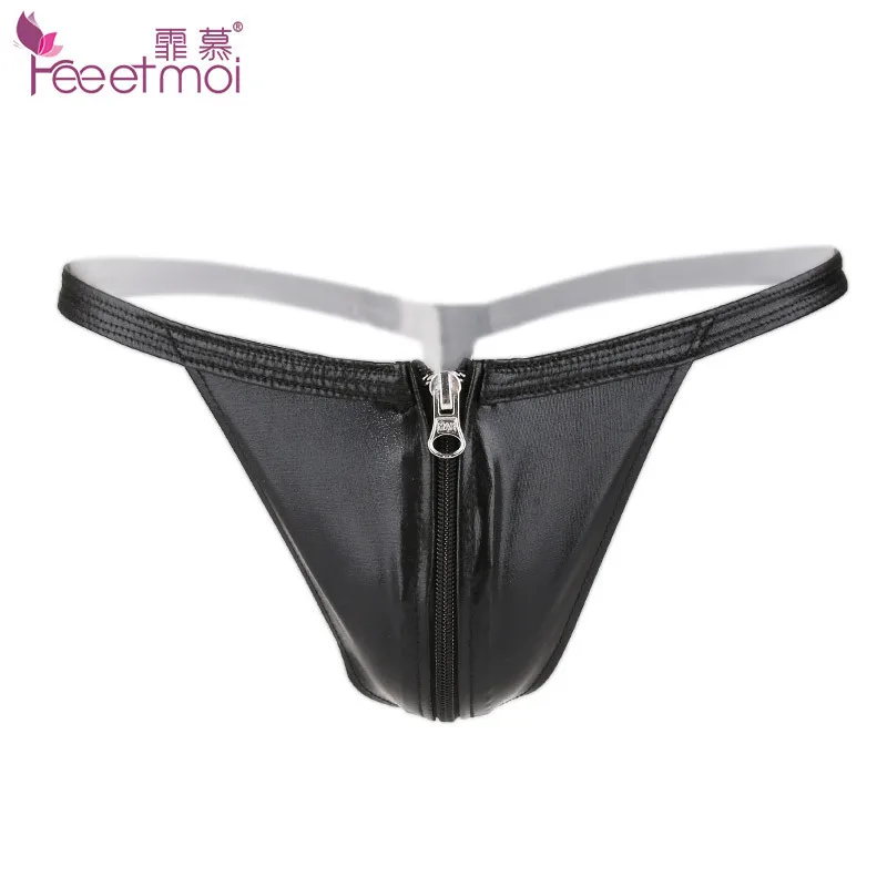 Sexy Underwear Men and Women Motorcycle Lovers Underwear Zipper Open T Pants Sentiment Sex Pants Seduction Pants