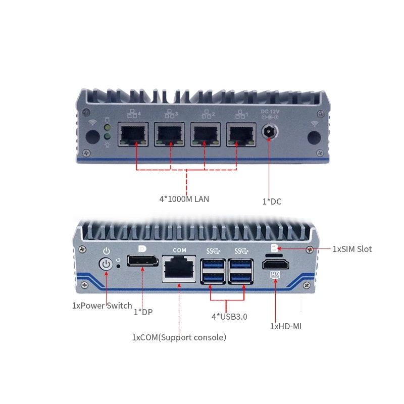 

Fanless Mini PC Intel Celeron J4125 8GB 128GB/256GB Windows 10 Pro Gaming Computer,4K 60Hz HDMI DP Windows 10 Minipc Gamer Linux