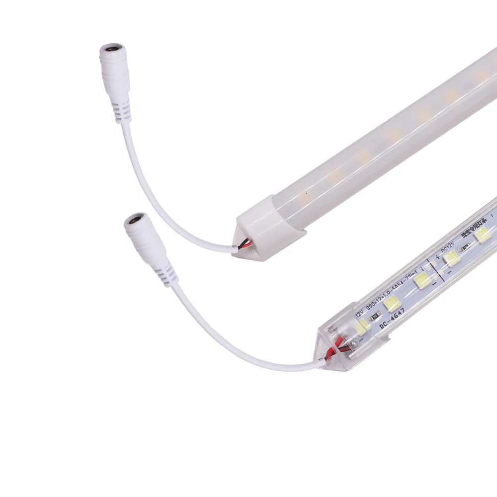 12V LED o długości 50CM pręt aluminiowy światła sztywny pasek SMD5054 36 diod LED szafka licznik sztywna rurka u nas państwo lampy z złącze DC