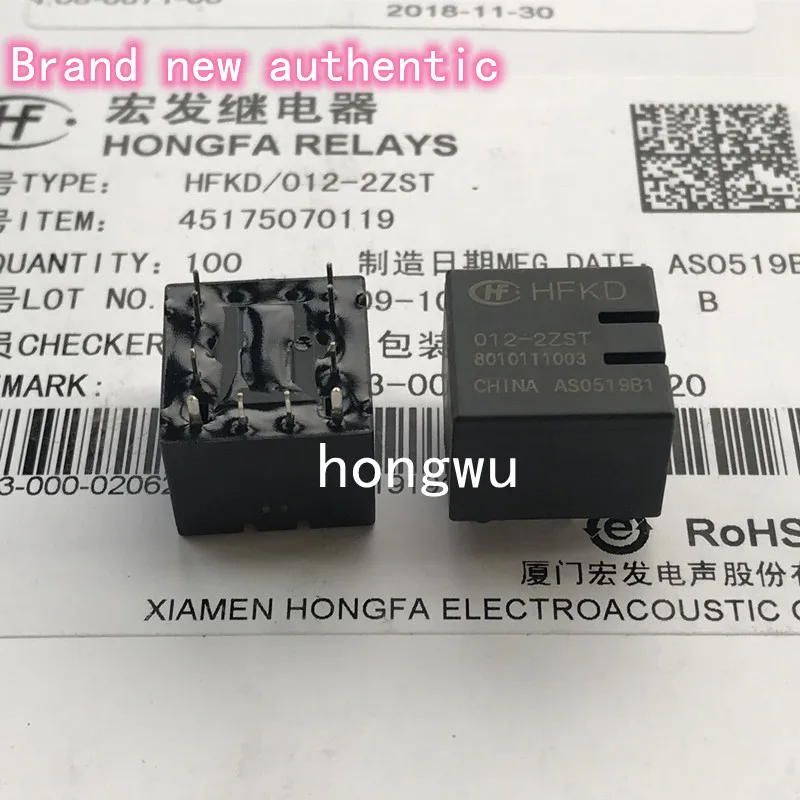 100% Original New 1PCS  HFKD-012-2ZST DC12V  relay 30A  10oins