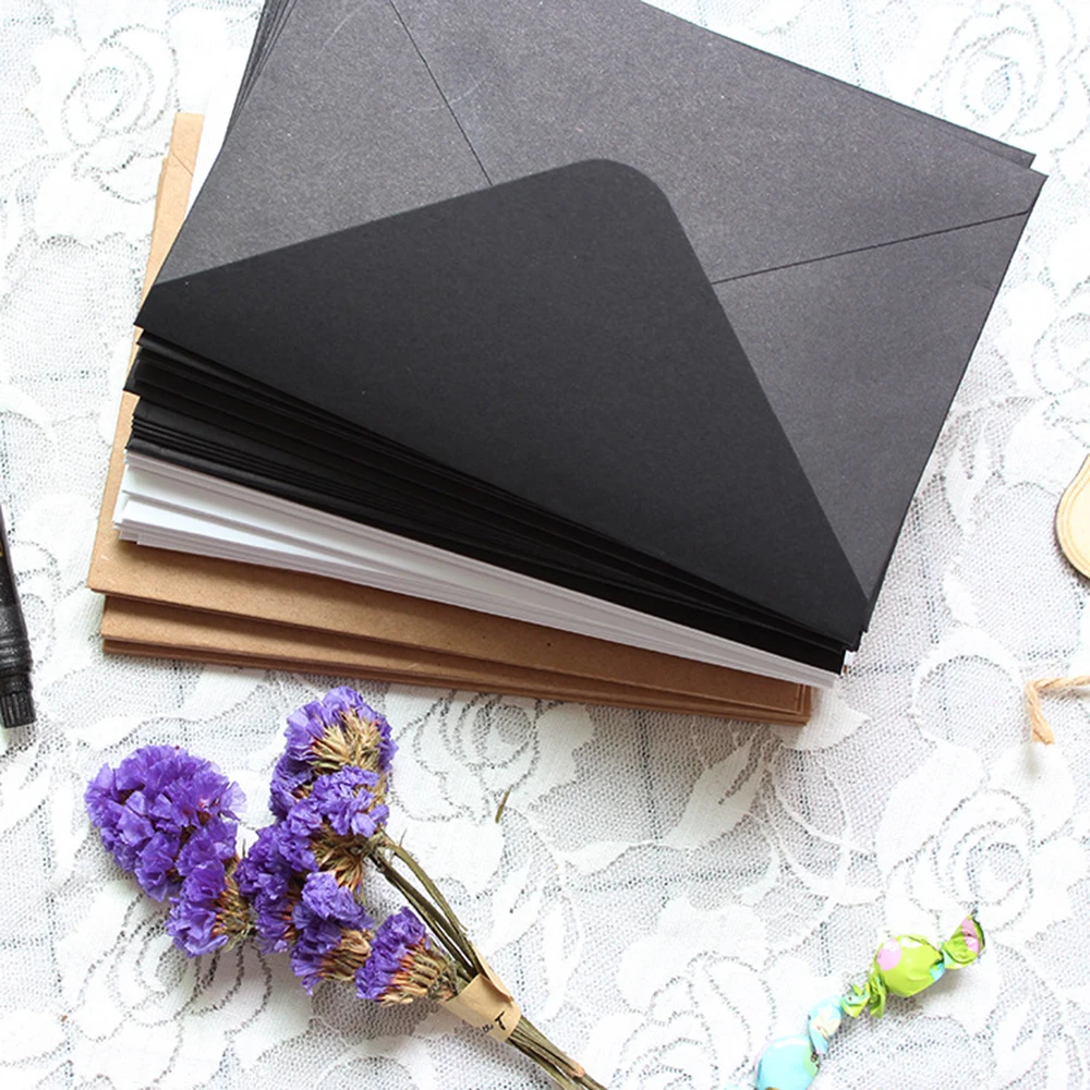 30pcs Classical Kraft Blank Paper Envelopes Wedding Invitation Business Envelope Gift Letter Supplies 16*11cm