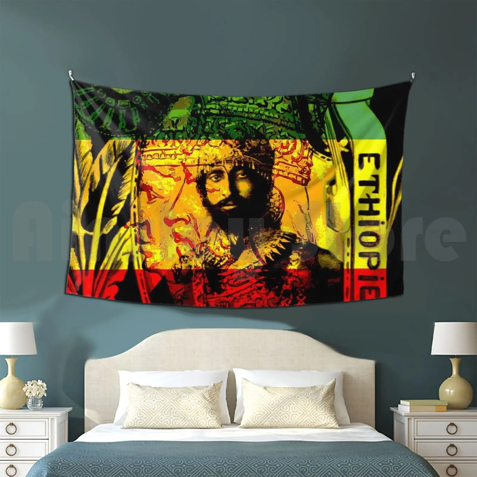 Rasta Haile Selassie Natural Mystic Lion Of Judah Customized Tapestry Rasta Rasta Haile Selassie Menen