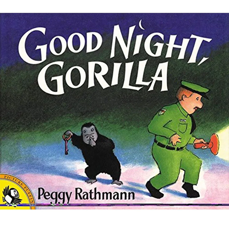 Good Night,Gorilla by Pegggy Rathmann 교육용 영어 그림책, 학습 카드, 이야기 책, 아기, 어린이 선물