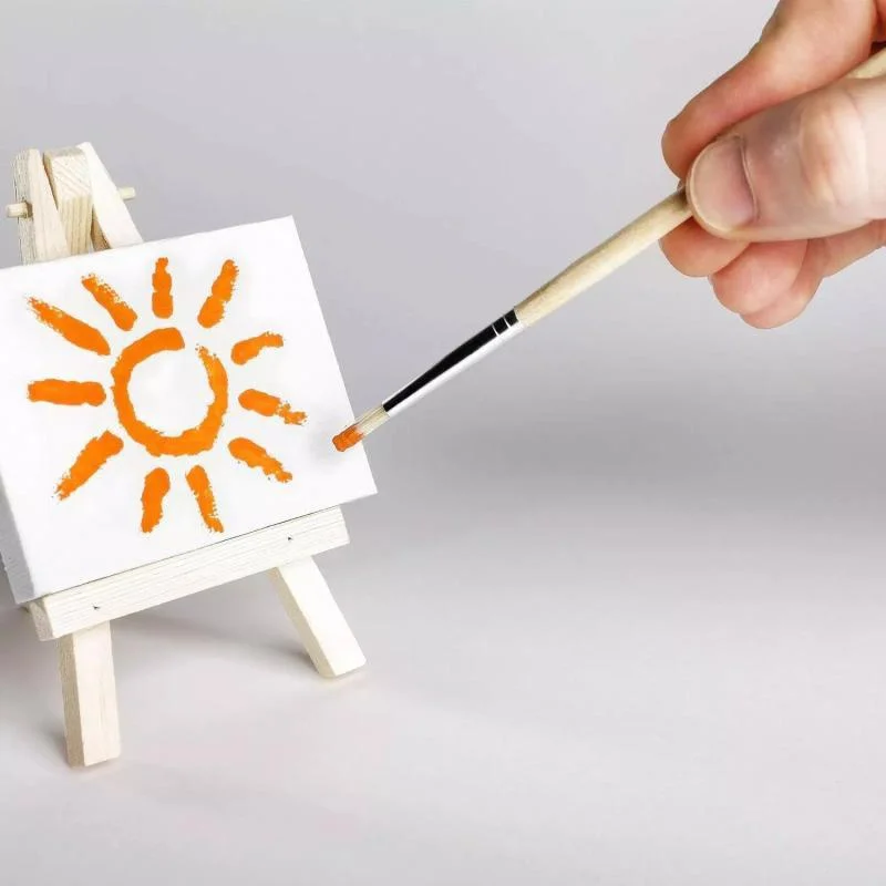 Mini น้ำมันจิตรกรรมชุดภาพวาดกรอบ DIY Art Craft Paint วาดอุปกรณ์8X8ซม.7X12ซม.ชั้นวาง