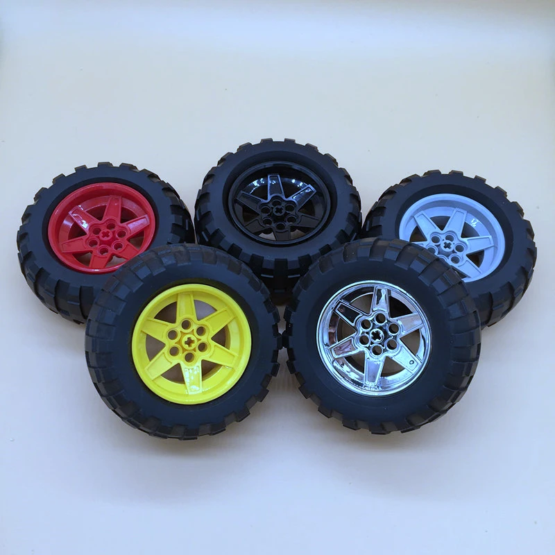 2Pcs/Lot Compatible with Technical 54120 15038 Tyre 94.8x44 R Balloon Wheel 56x36 Racing Medium MOC Brick Blocks DIY Toys