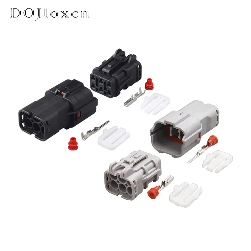 1/5/10/20/50Sets 6 Pin 7123-7464-40 7222-7464-40 Waterproof Balck Wiring Plug Automotive Electrical Cable Male Female Connectors