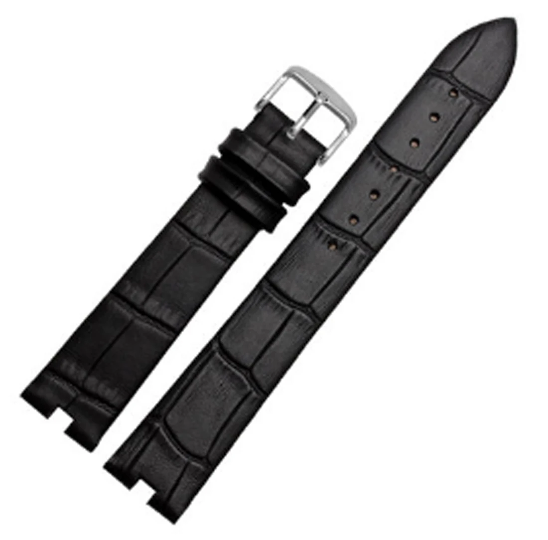 16mm x 4mm Elegant Women Leather Watch Strap Band Deployment Clasp For Omega Seamaster De Ville Buckle