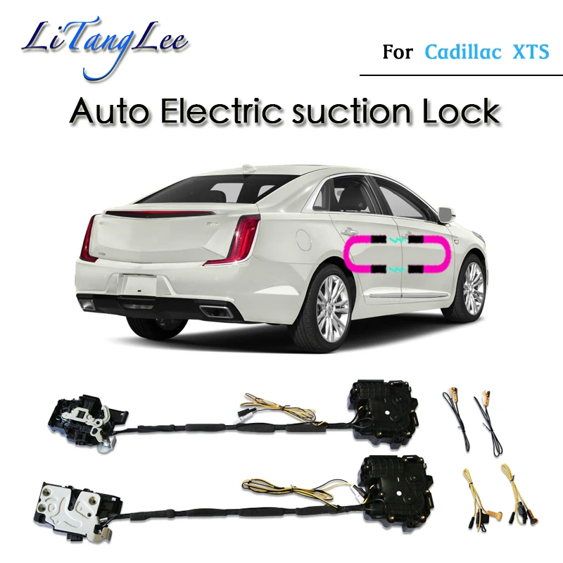 Car Soft Close Door Latch Pass Lock Actuator Auto Electric Absorption Suction Silence For Cadillac XTS 2017~2019 ​​