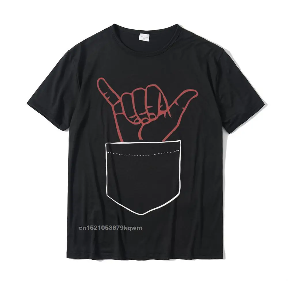 Hang Loose BJJ Pocket T Shirt Adult Classic Classic Tops Shirt Cotton T Shirt Harajuku Camisas Hombre Print