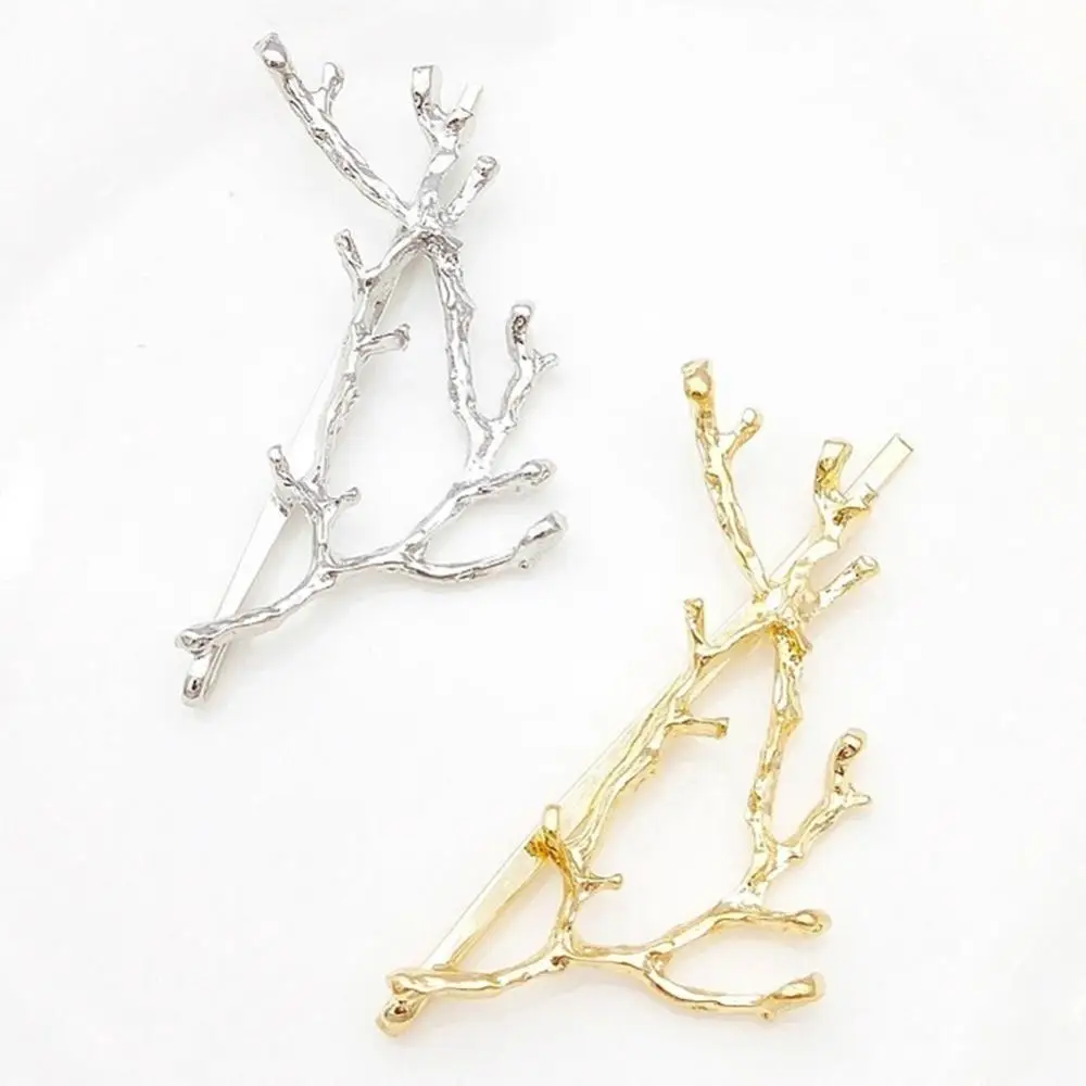 Cute Deer Horn Branch Hairpin Side Bangs Hair Clip Women Metal Barrette Gift