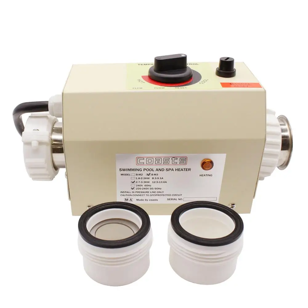 Termostato Elétrico do Calefator da Água para a Banheira da Piscina Banho do Spa para a Massagem Banheira de Hidromassagem e Jacuzzi 220v 3kw