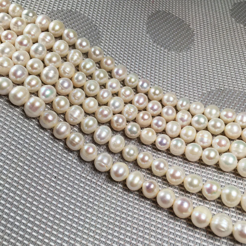 Real Natural Freshwater Pearl Beads Round Spacer Punch Exquisite Loose Bead For Jewelry Making DIY Necklace Bracelet Accessories