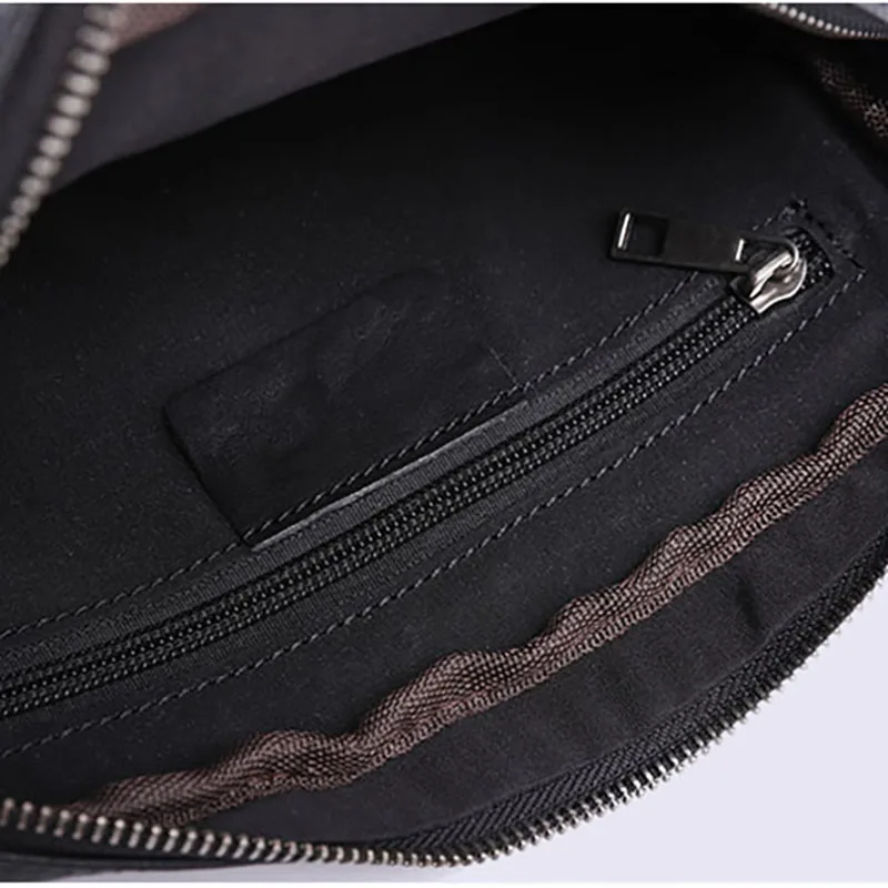 Imagem -05 - Bolsa Peito de Couro Aetoo para Homens Cintura de Couro Bolsa Masculina Simples