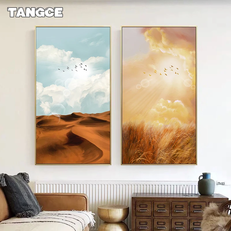 

Abstract Landscape Paintings Sky Cloud Canvas Painting Nordic Prints Wall Pictures for Living Room Bedroom Wall Art Poster Decor