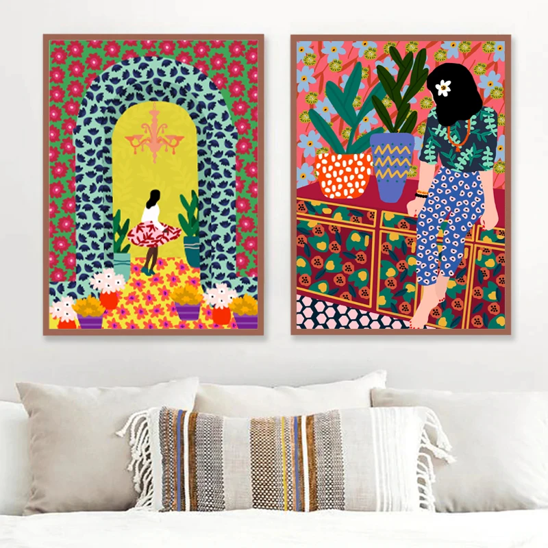 Rafaela Mascaro Poster Stylish Kids Canvas Painting Wall Art Pictures for Living Room Fashion Home Decorative Print On The Wall