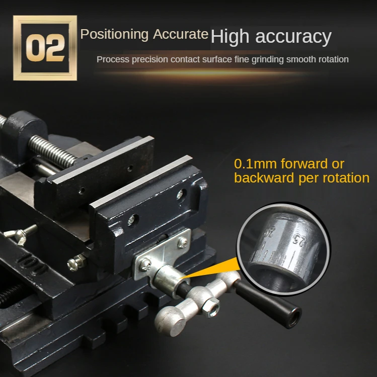 3 inches Cross-jaw vise two-way moving jaw vise clamp