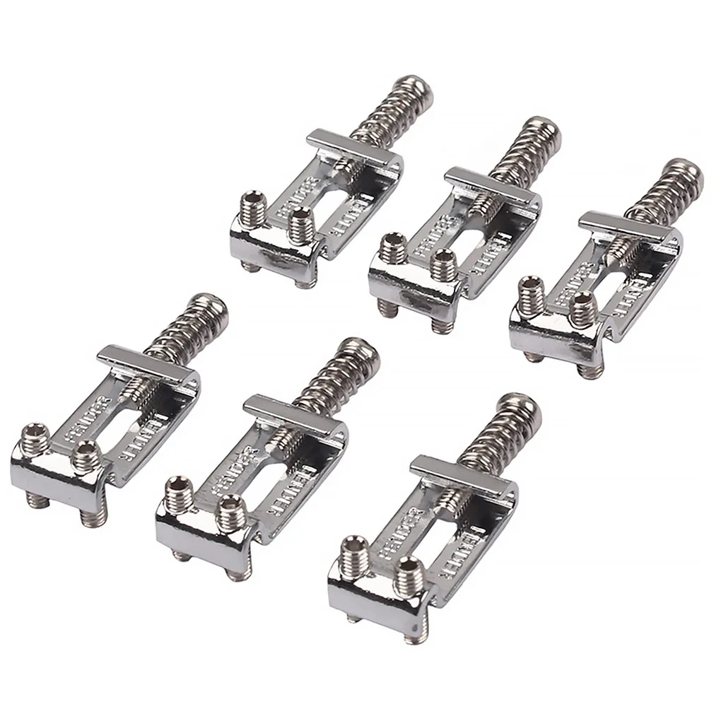 6Pcs Roller Tremolo Bridge Saddles System Replacement for Strat Stratocaster Tele Telecaster Electric Guitar for Fender