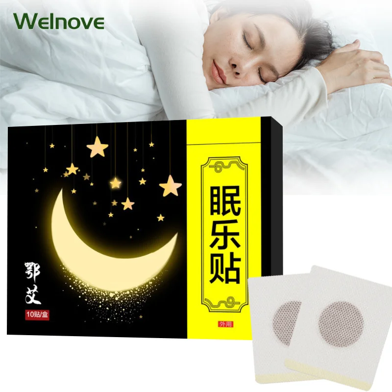 

10pcs/box Sleep Stickers Relieve Plaster Anxiety Essential Oil Improve Insomnia Help Sleeping Body Stress Relax Massage Patch