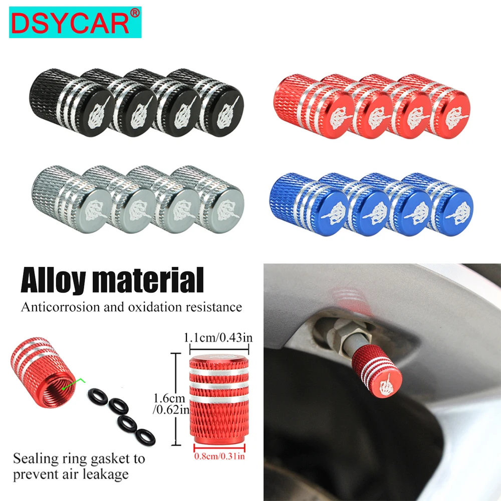 DSYCAR 4Pcs/Set Fashion Bone Middle Finger Tire Stem Valve Caps Aluminum Alloy Car Dustproof Caps Tire Wheel Stem Air Valve Caps