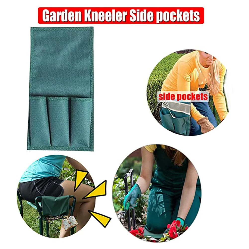 2Pcs Tool Side Bag Storage Pocket Pouch For Garden Bench Garden Accessories Kneeler Stools Gardening Supplies Bolsa Herramientas