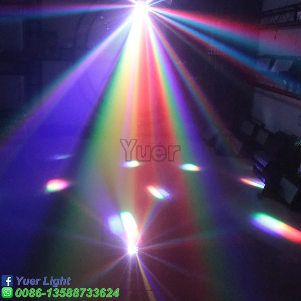 Imagem -06 - Dmx Rgbw Led Laser Strobe Efeito de Iluminação de Palco Borboleta Par Light Controle Musical Disco dj Beam Spot Party Dance Club