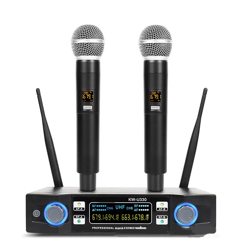 

Professional Digital Frequency Modulation U-Segment Wireless One For Two Frequency Conversion Microphone Performance Home KTV