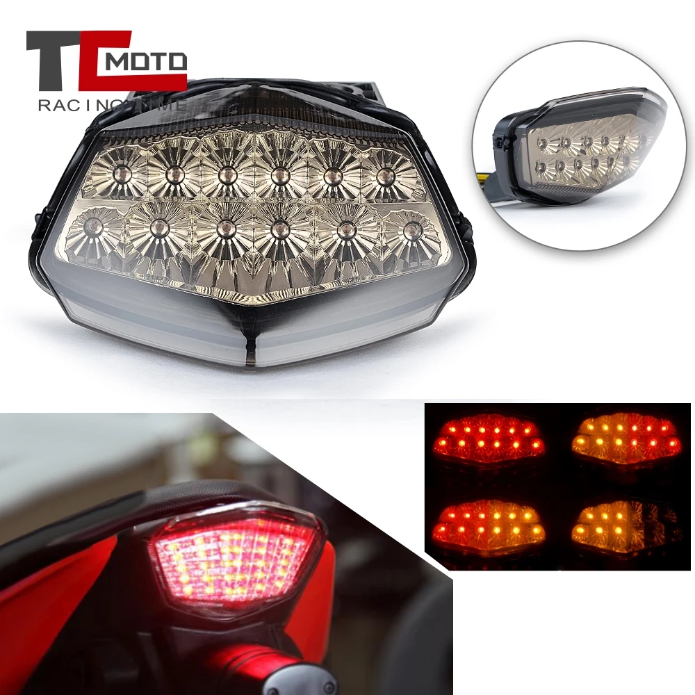 

LED Tail Brake Light For KAWASAKI Ninja 250 250R EX250 2008-2012 Motorcycle Rear Tail Light Integrated Taillight Blinker Lamp