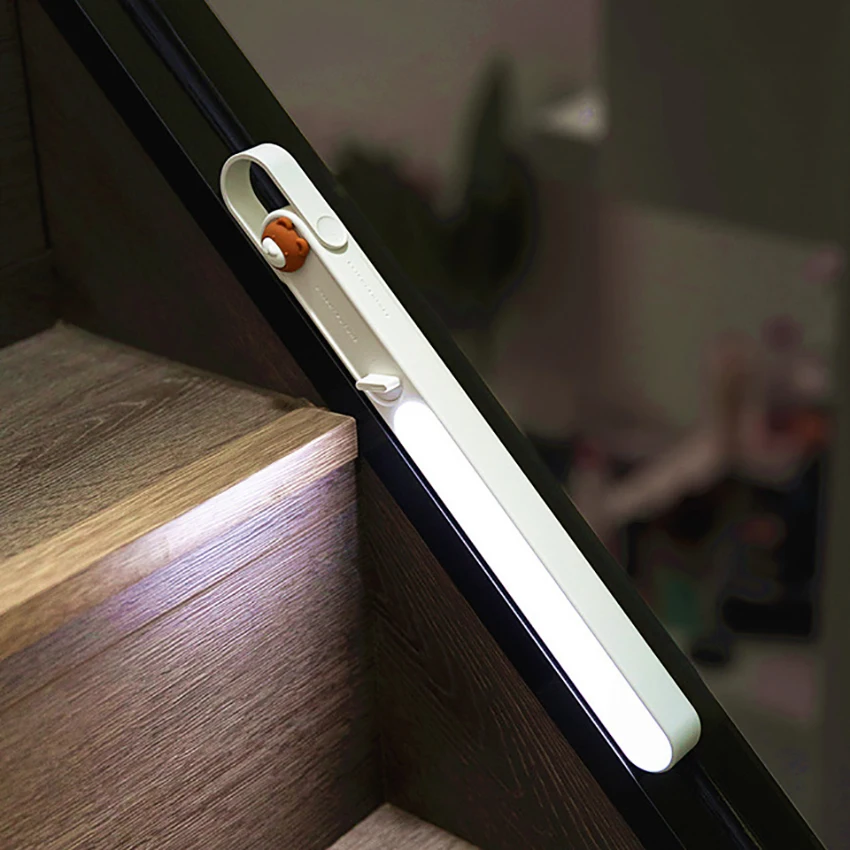 Lampada da letto, interruttore a manopola flessibile a LED con interruttore a luce notturna con illuminazione da comodino dimmerabile magnetica per armadio, armadio