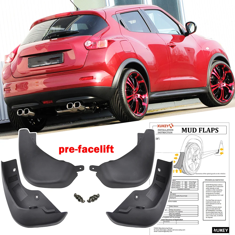 For Nissan Juke 2010-2014 F15 Front Rear Car Mud Flaps Mudflaps Splash Guards Mud Flap Mudguards Fender 2011 2012 2013