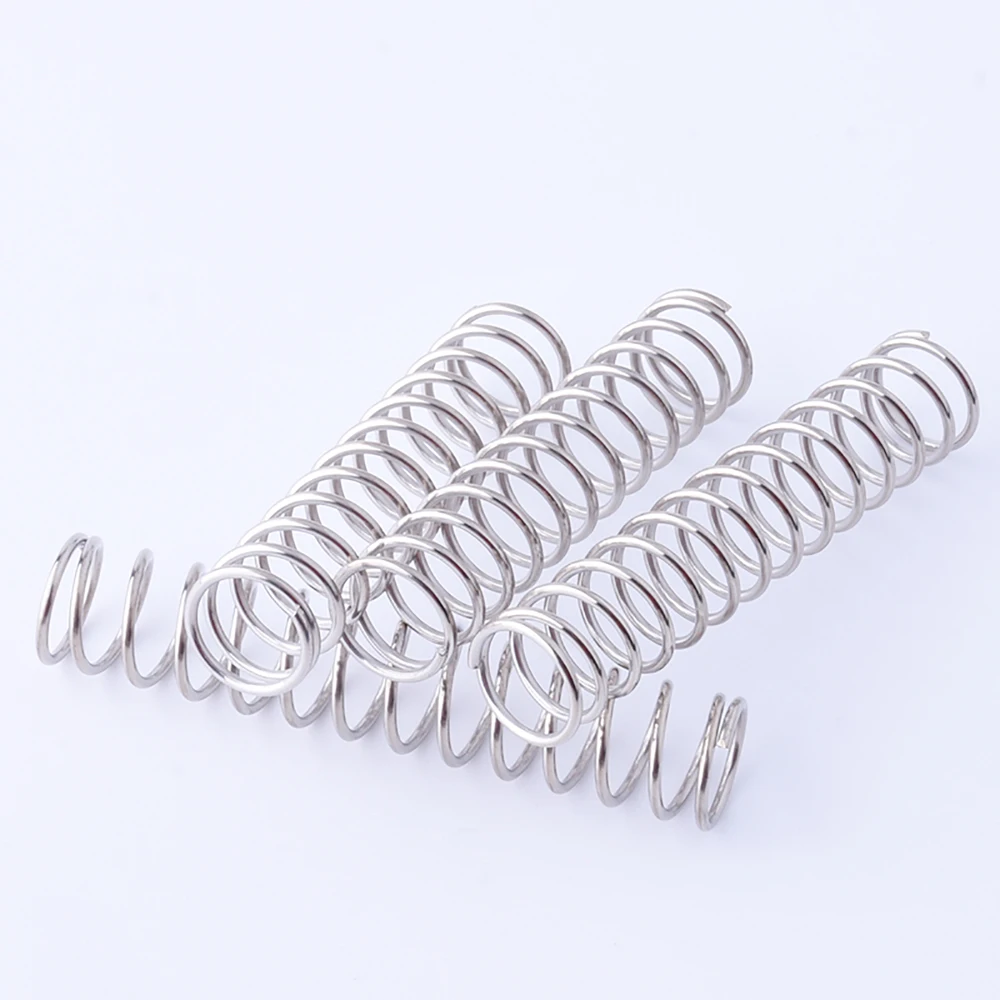 5pcs Wire Diameter 0.8mm 304 Stainless Steel Compression Springs Pressure Spring Length 60mm/70mm/80mm/90mm/100mm OD 6/8/10/12mm