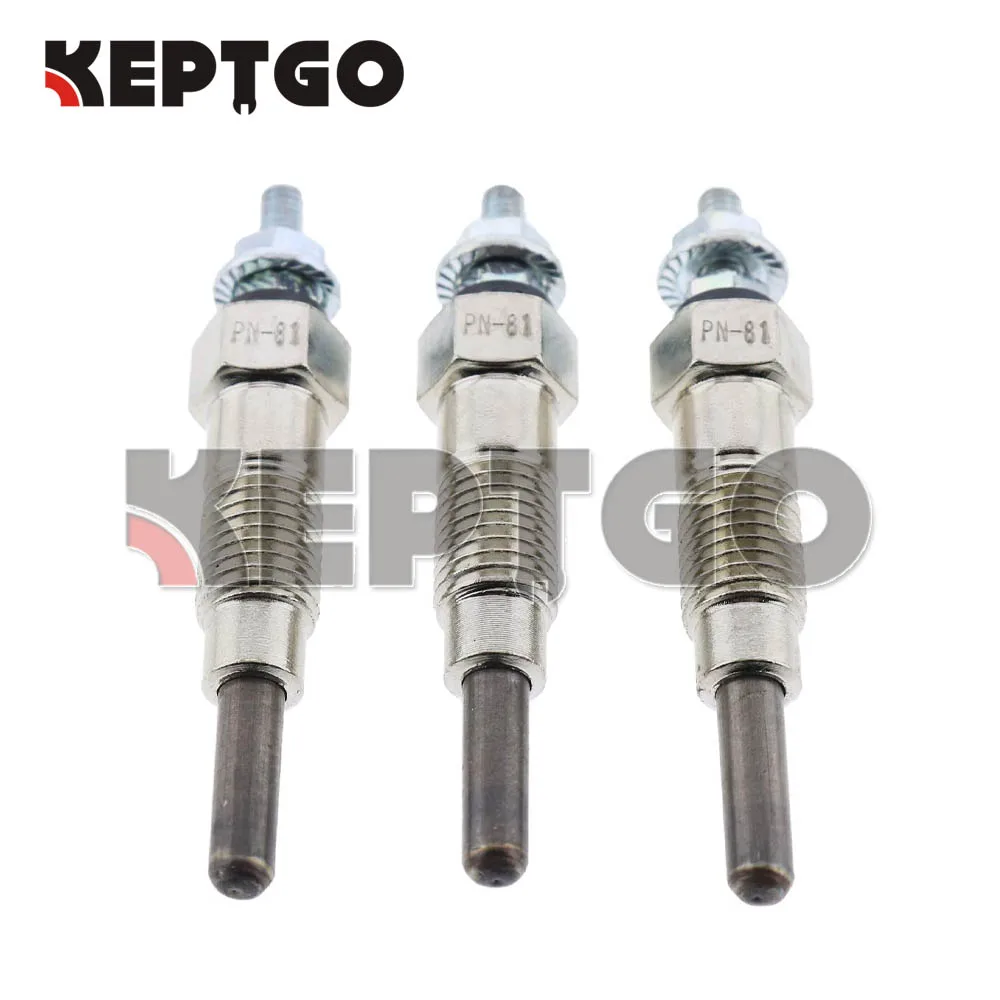 

New 3PCS Glow Plugs 15951-65513 15951-65512 For Kubota D1102 D1302 D650 D750 D850 D950 G3200 G4200 G4200H G5200H