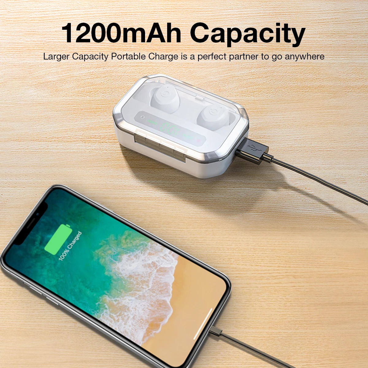 ZQB-auriculares inalámbricos P10-XSP con Bluetooth 1200, dispositivo de audio estéreo, HiFi, deportivos, con micrófono, 5,0 mAh