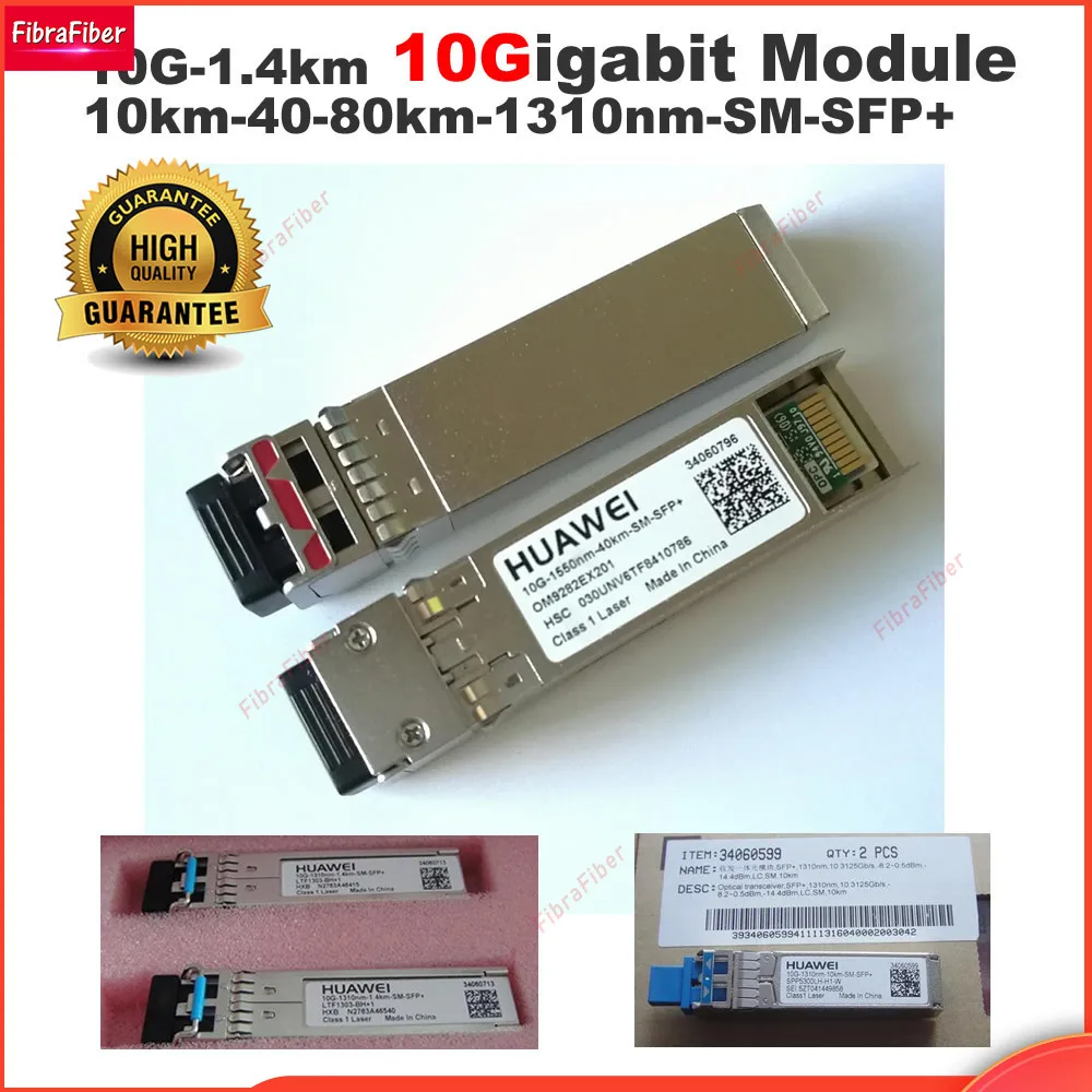 

Genuine Quality warranty Hua wei Z T E 10g-1.4km 10km-40-80km-1310nm-sm-sfp + 10g single-mode optical module