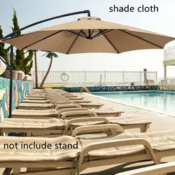 Umbrella Shade Cloth Without Stand Sunshade Sail Waterproof UV Duty Swimming Pool Outdoor Rainproof Courtyard Replacement Canopy