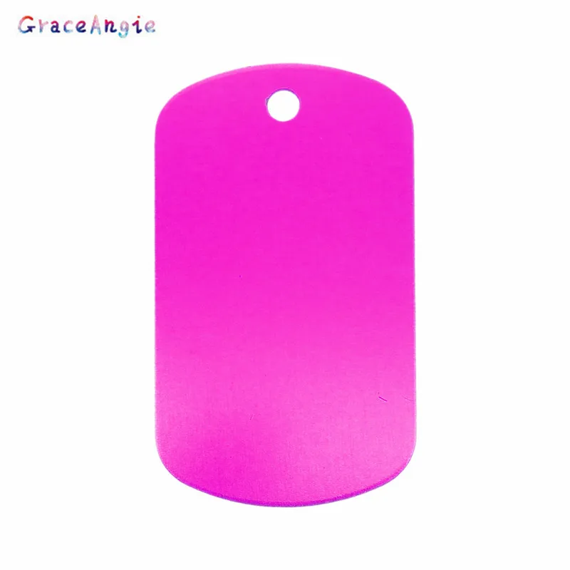 10pcs Military Pet Id Dog Tag Aluminum Army ID Tag Name Blank Dog Tags Pendant  Logo laser engraving text