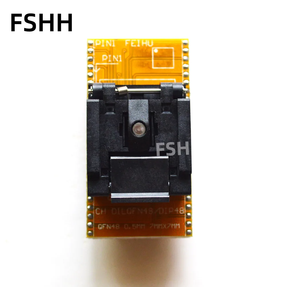 QFN48 to DIP48 Programmer Adapter WSON48 MFL48 DFN48 VDFN48 test socket Pitch=0.5mm Size=7x7mm