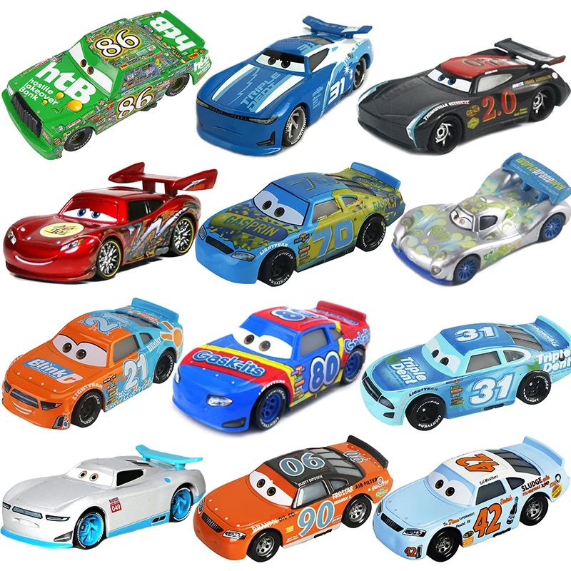 Cars Disney Pixar Cars 2 3 Toy Lightning McQueen Mater Sheriff Alloy Metal Model Car 1:55 Metal Toys Vehicles Boy Children Gifts