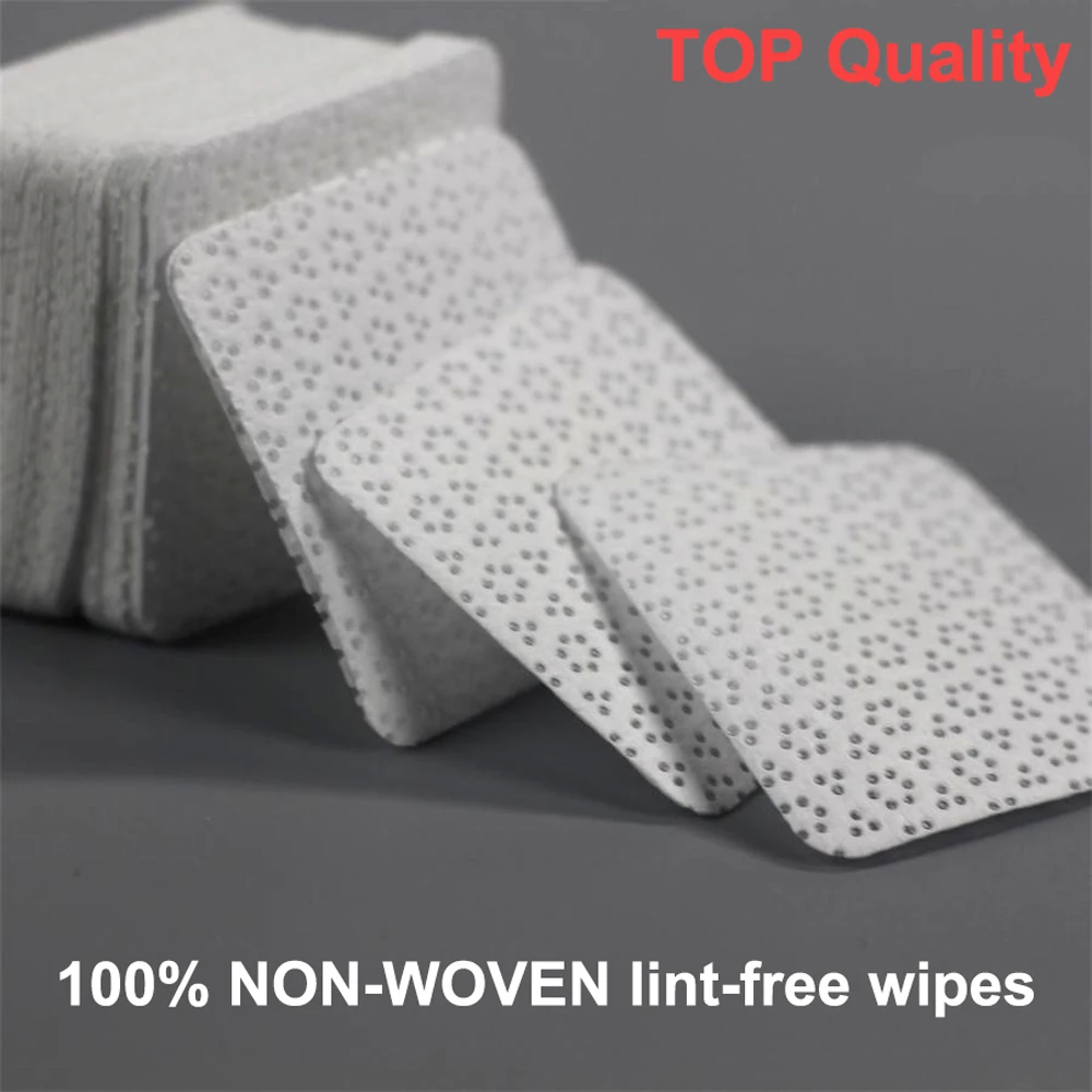 Lint Free Wipes Napkins Nail Art Towel 100% Non-Woven Cotton Face Skin Makeup Remover Nail Polish Glue UV Gel Wipe Cleaning Tool