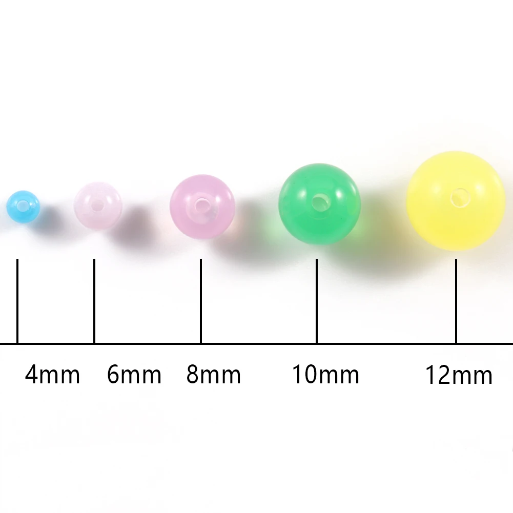 20/100/300/500pcs/lot 4-12mm Multi Colors Acrylic Round Beads For DIY Bracelets & Necklaces Jewelry Makings Accessories