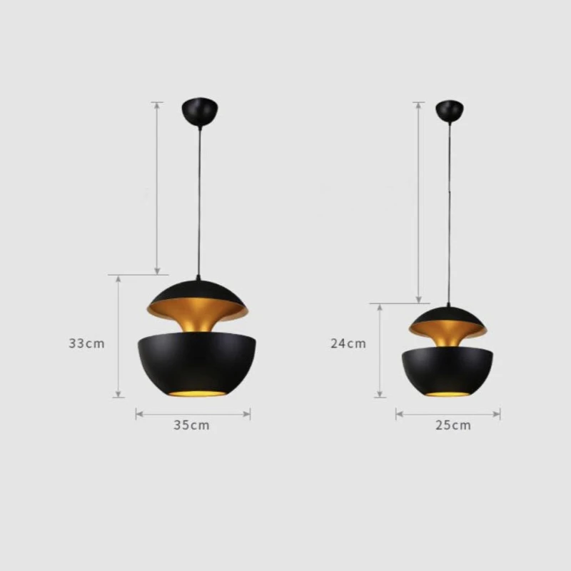 Imagem -06 - Nordic Aluminum Pendant Lights Pendurado Lâmpada Preto e Branco Restaurante Bar Café Ilha da Cozinha Sala de Estar Home Decor Lighting Fixtu