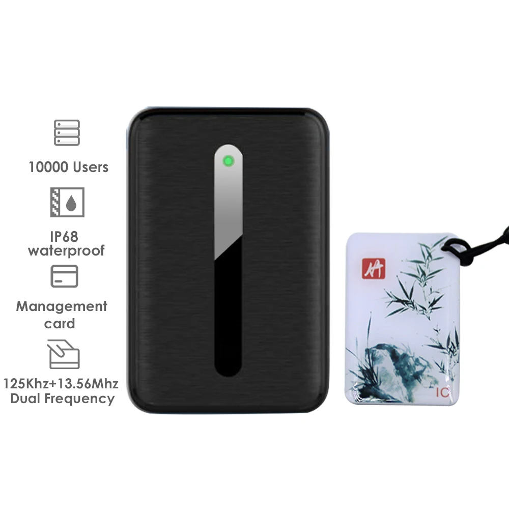 IP68 Waterproof 125KHz RFID 13.56MHz IC  Card Dual frequency Standalone Access Control System 10000 Users