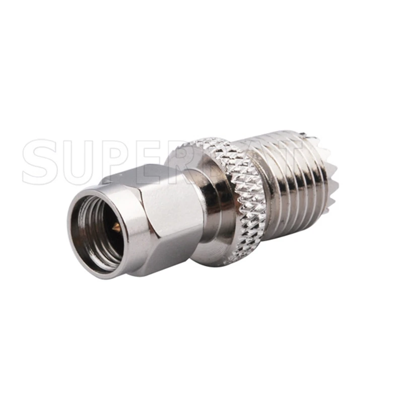 Superbat 5Pcs Mini-Uhf Naar Sma Adapter Mini-Uhf Vrouw Naar Sma Mannelijke Rechte Rf Coaxiale Connector