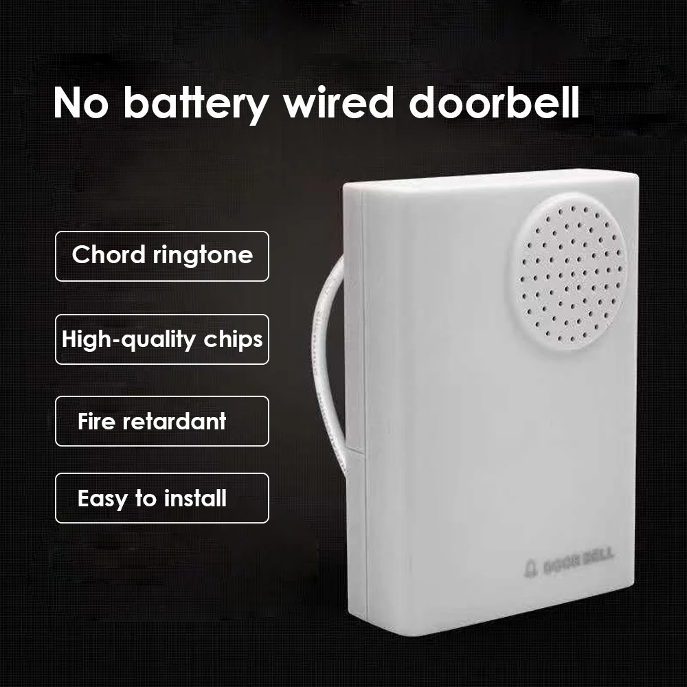 DC 12V Vocal Chime Wired Doorbell For Office Home Access Control System Wired Door Bell