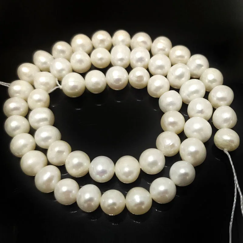 16 inches 7-8mm Natural White Potato Fresh Water Pearls Loose Strand